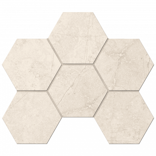 Декор Marmulla Мозаика MA02 Hexagon 25x28,5 непол.(10 мм)