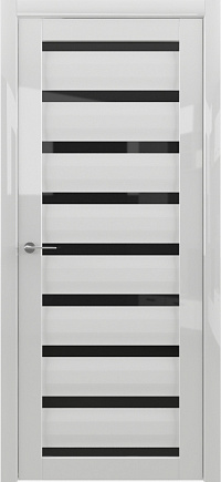 Полотно остекленное Двери Глянец Сидней GL, Белый глянец, стекло черное