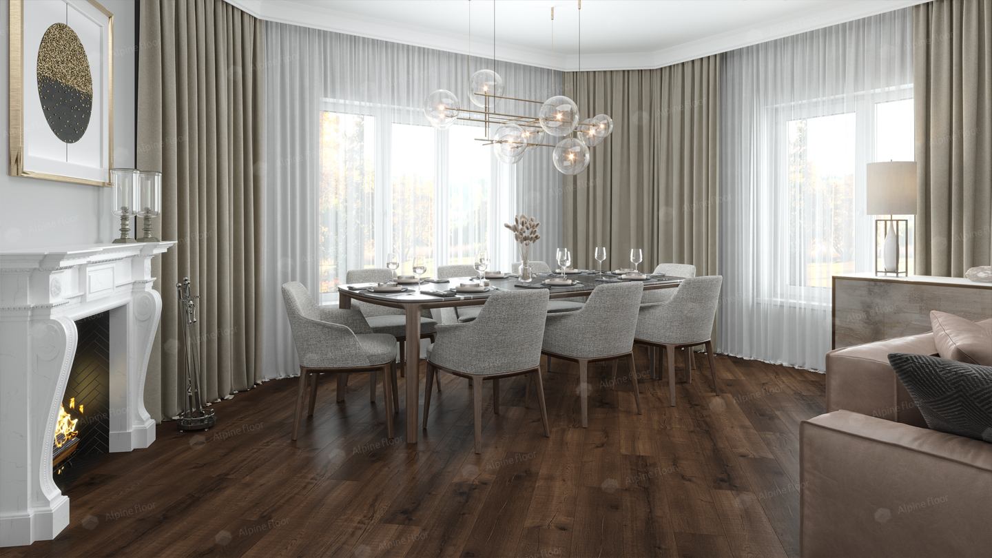  ЗАМКОВАЯ ПЛИТКА  ALPINE FLOOR Real wood Дуб Мокка  ECO2-2  6мм (2.23м2)