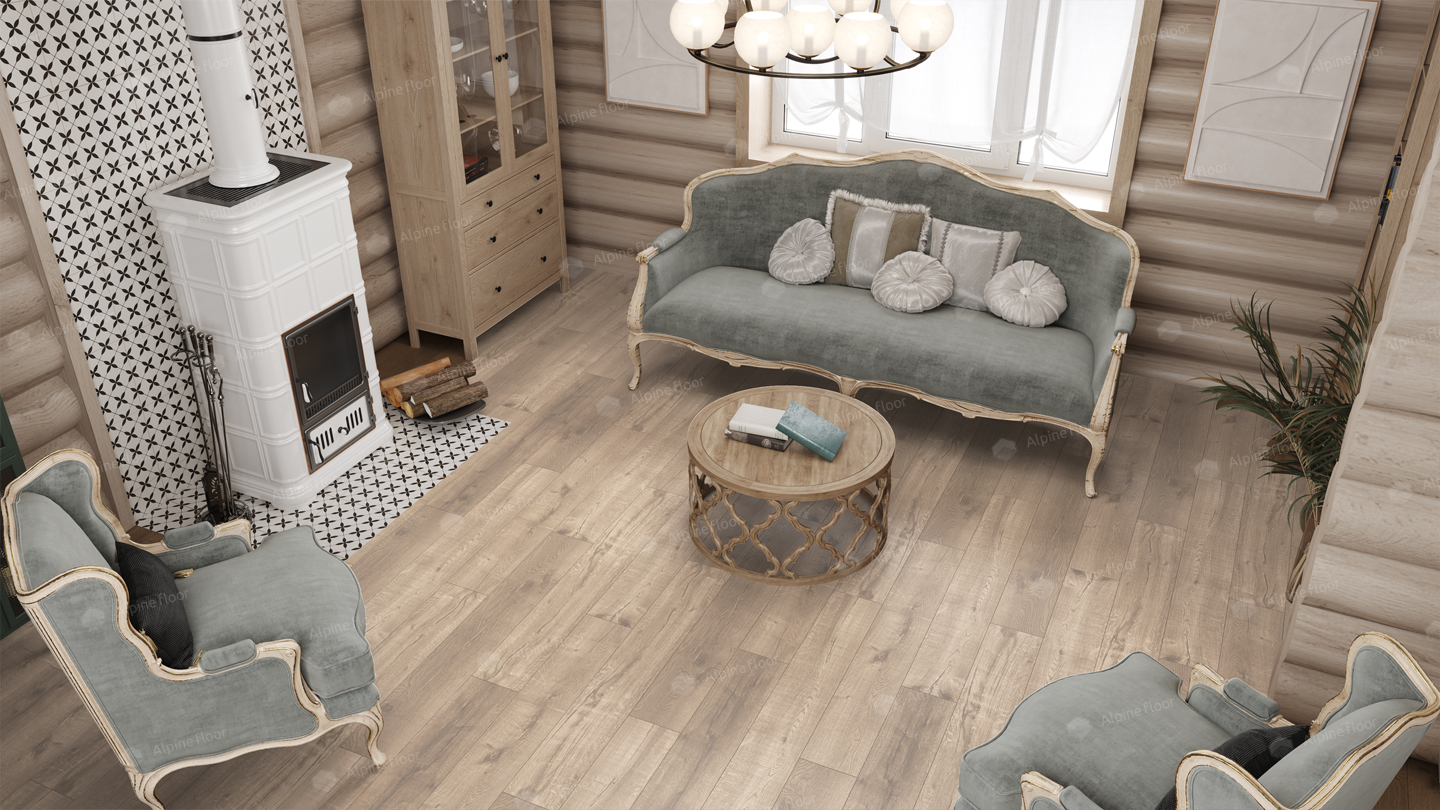  ЗАМКОВАЯ ПЛИТКА  ALPINE FLOOR Real wood Дуб классический  ECO2-5  6мм (2.23м2)