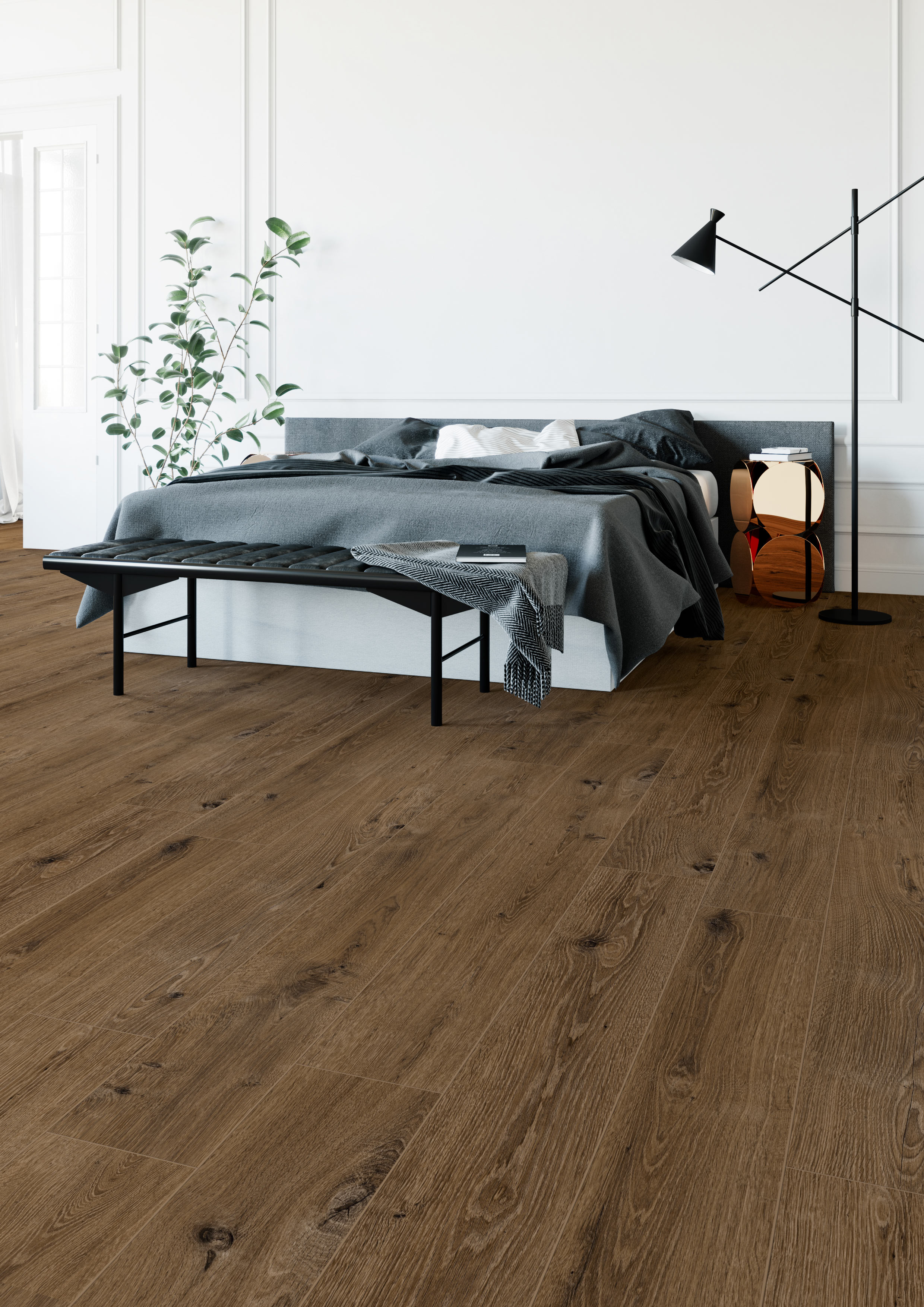 ПВХ плитка Clix Floor Classic  CXCL  40149 Элегантный темно- коричневый дуб  1251*187*4,2 mm