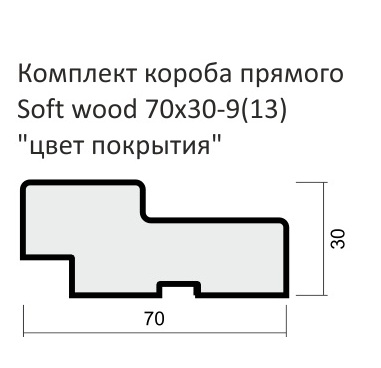 Короб прямой ламинат  70x28-9  (Ламинат Миланский орех)