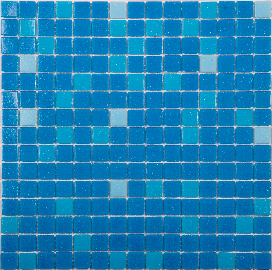 Мозаика  COV09-1 стекло (сетка)(20*20*4)327*327,голубой пол 