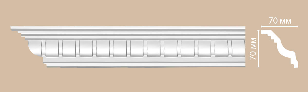 ПЛИНТУС С ОРНАМЕНТОМ DECOMASTER 95345 гибкий (70*70*2400)