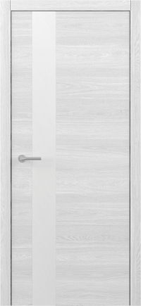 Полотно остекленное Двери Арт-шпон  G, Дуб полярный, стекло Белое