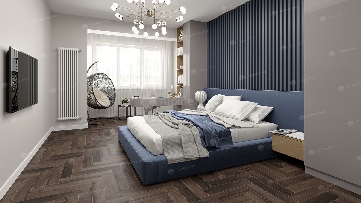 Кварц-виниловая плитка Alpine Floor Parquet LVT Зимний Лес ECO 16-6 ( 2,227м2) 