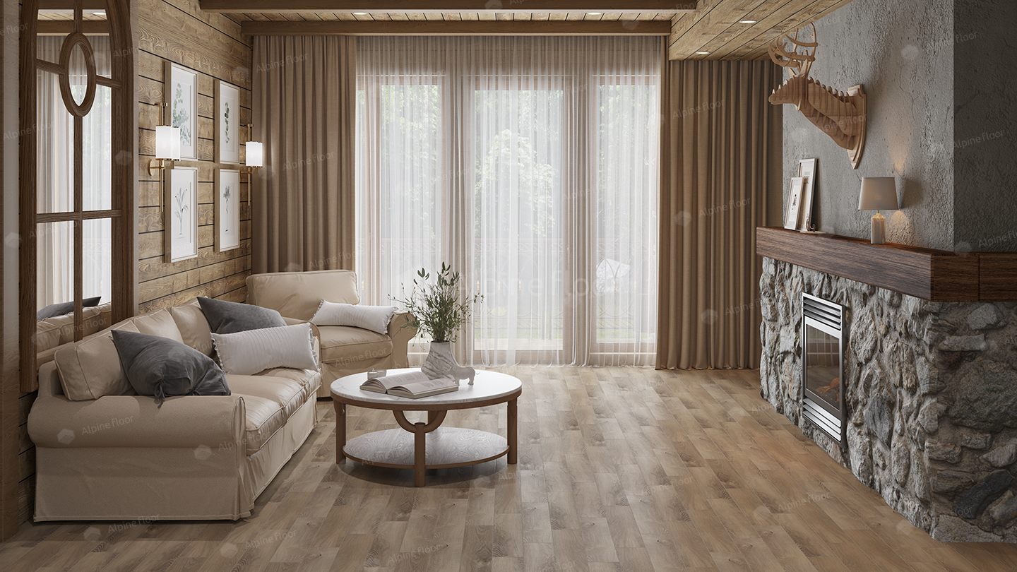 Кварц-виниловая плитка Alpine Floor Parquet LVT Дуб Синистра ECO 16-17 ( 2,227м2) 