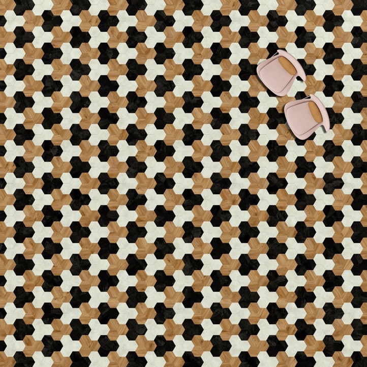 Кварцв. плитка Moduleo Moods Hexagon 354 (2,5мм-0,55мм)226,32 x 196 мм