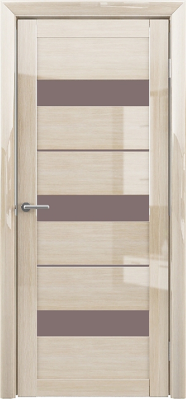 Полотно остекленное Двери Глянец Прага GL, Мокко глянец , стекло мателюкс бронза