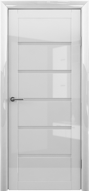 Полотно остекленное Двери Глянец  Вена GL, Белый глянец, стекло мателюкс